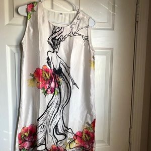 Pakistani silk tunic with gown